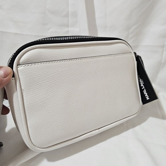 NWT Karl Lagerfeld Paris Maybelle Cross Body Purse White - Picture 6 of 11